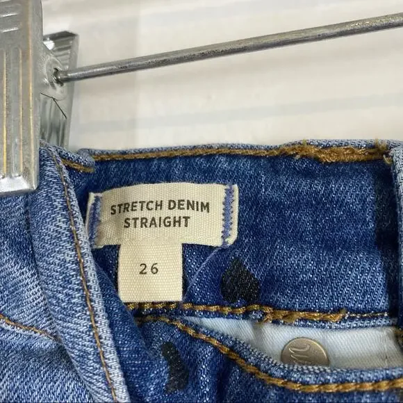 MADEWELL NWT Heart Print Stretch Denim Mini Skirt - Picture 7 of 8